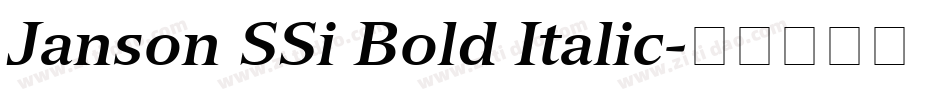 Janson SSi Bold Italic字体转换